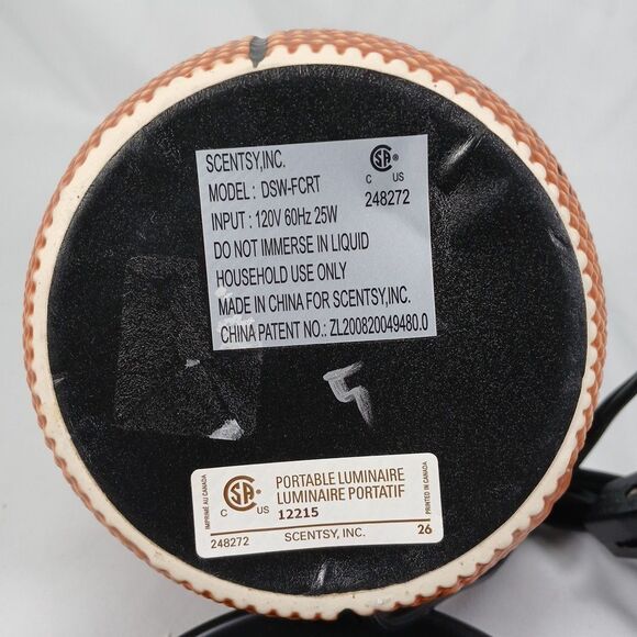 Scentsy Basketball Wax Warmer Sports Theme Electric Plug-In 25W Ceramic - Picture 5 of 5